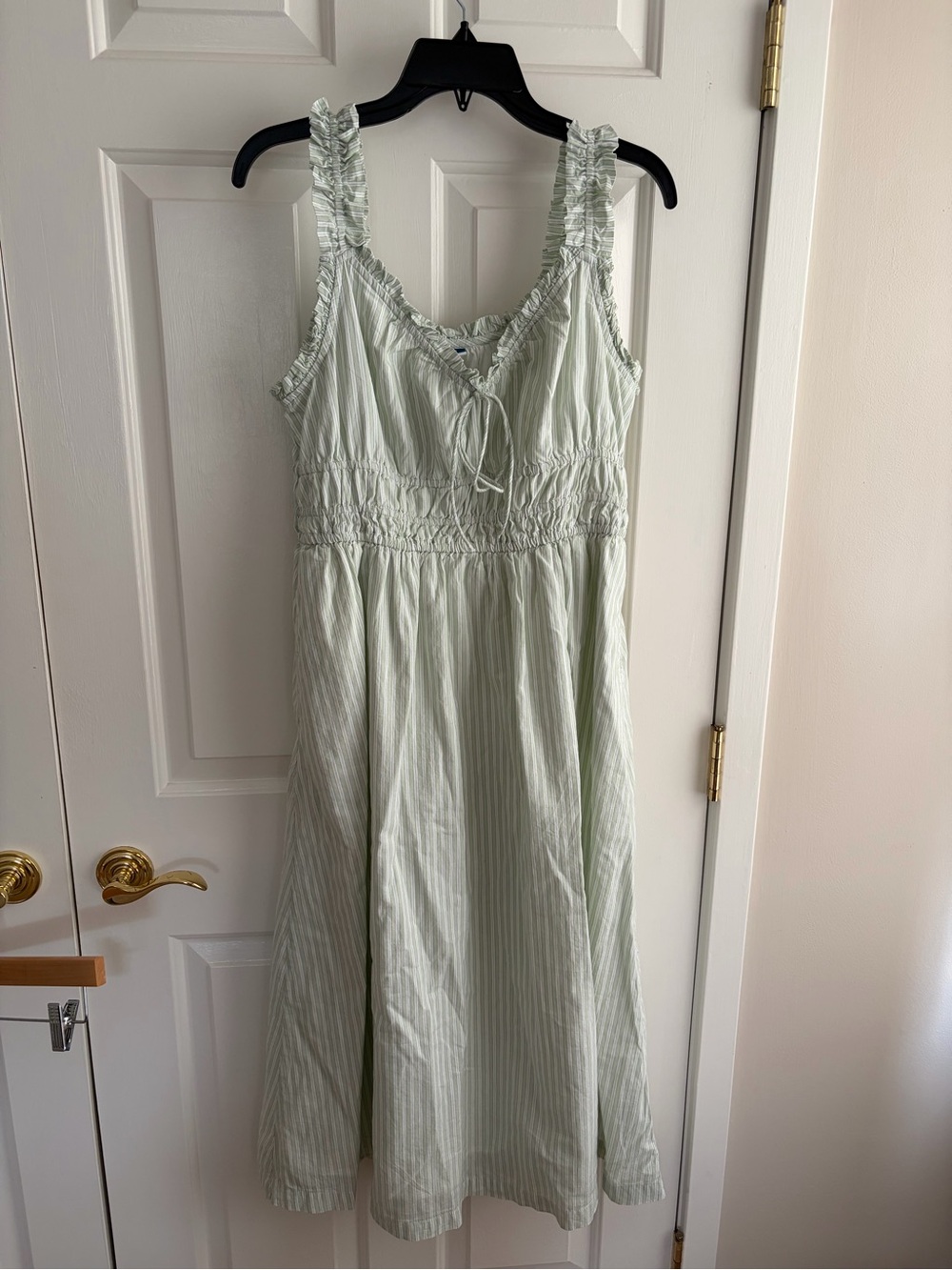 Old Navy Light Green and White Striped Sundress